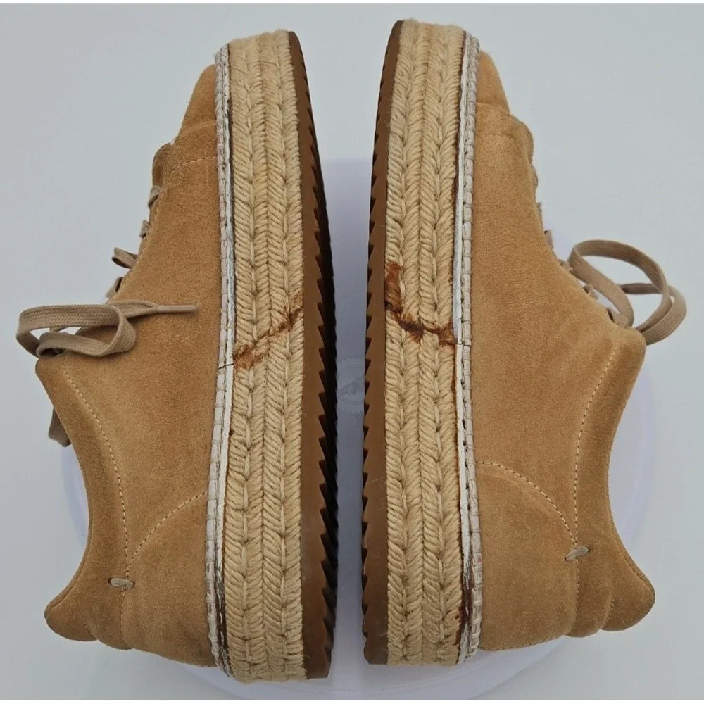 Rag & Bone KENT Tan EU/38.5 W/8.5 Suede Platform Espadrille Lace Up Sneaker *EUC - Picture 9 of 16